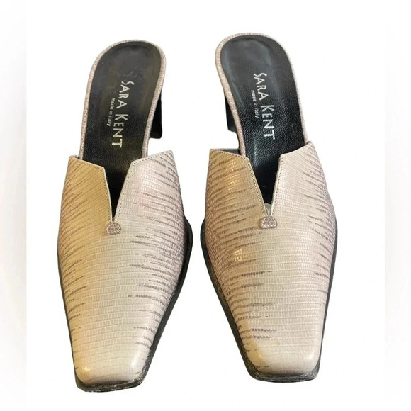 Sara Kent Genuine Leather Slip On Heel Size 37/6.5 - Picture 5 of 9